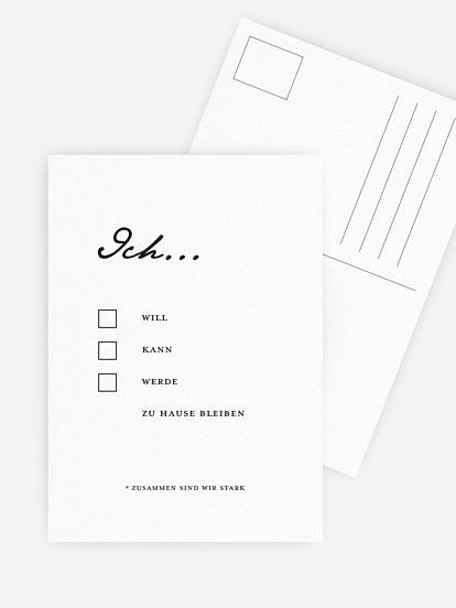 Grußkarte Zu Hause Bleiben