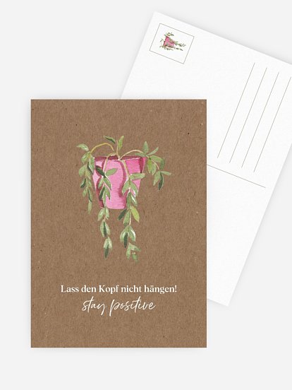 Grußkarte Happy Plant