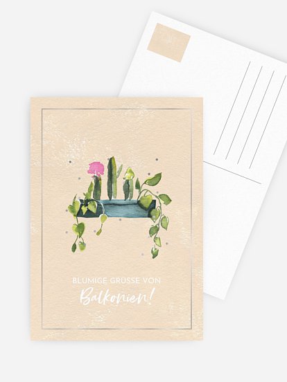 Grußkarte Grüße von Balkonien