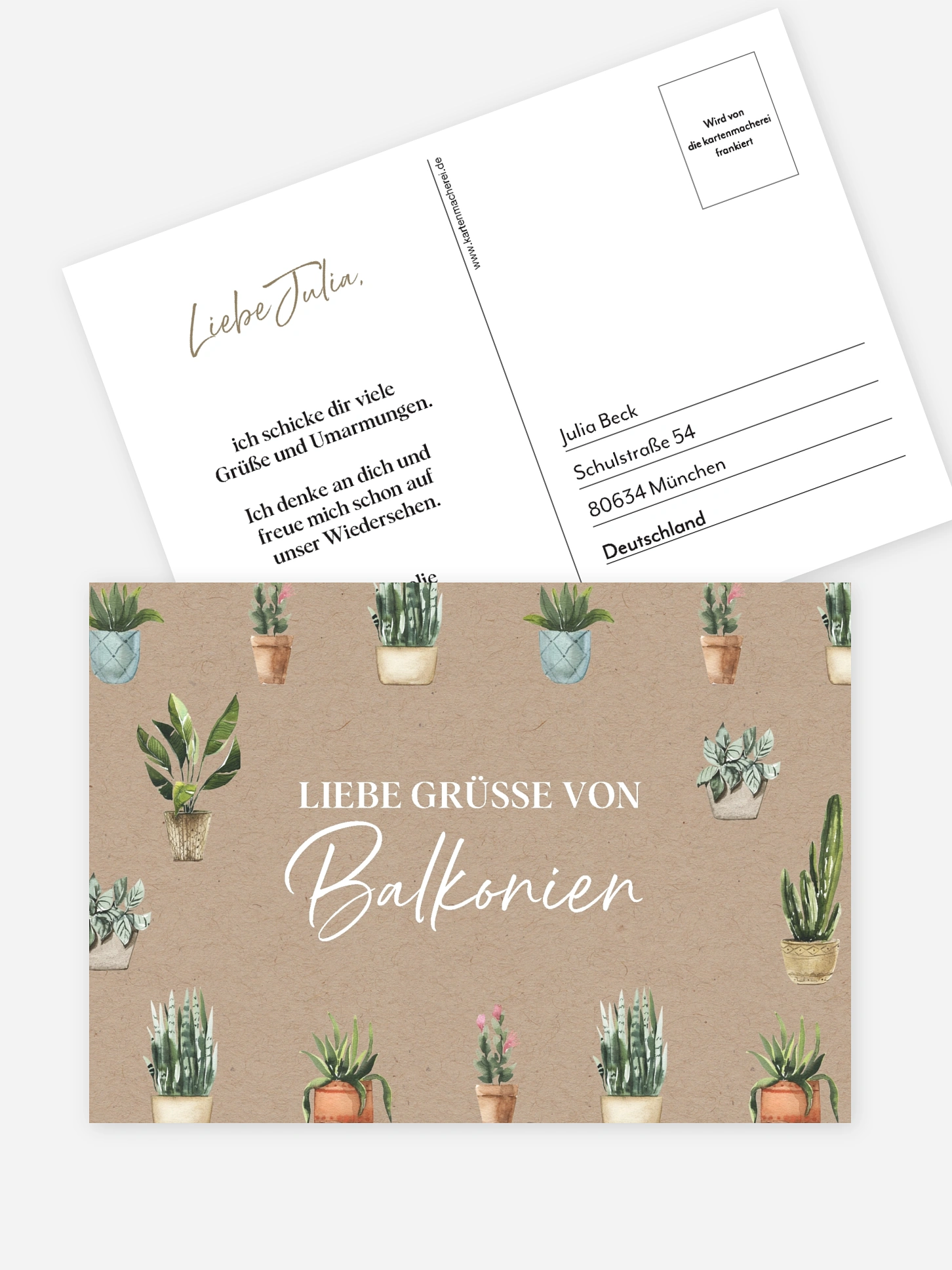 Postkarte Direktversand Urban Jungle