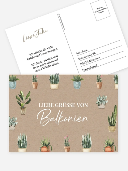 Postkarte Direktversand Urban Jungle