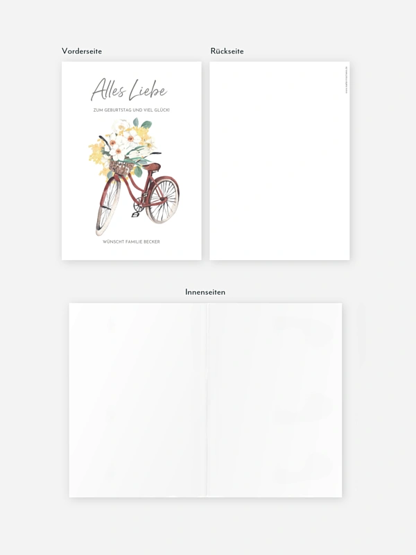 Grußkarte Bicycle