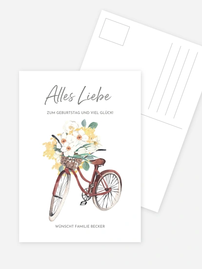 Grußkarte Bicycle