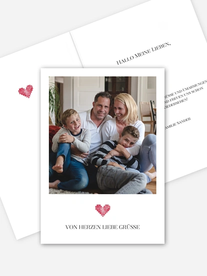 Grußkarte Herzensgrüsse