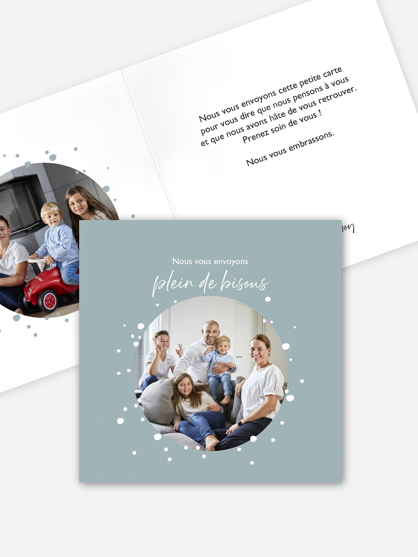 Carte de correspondance La famille