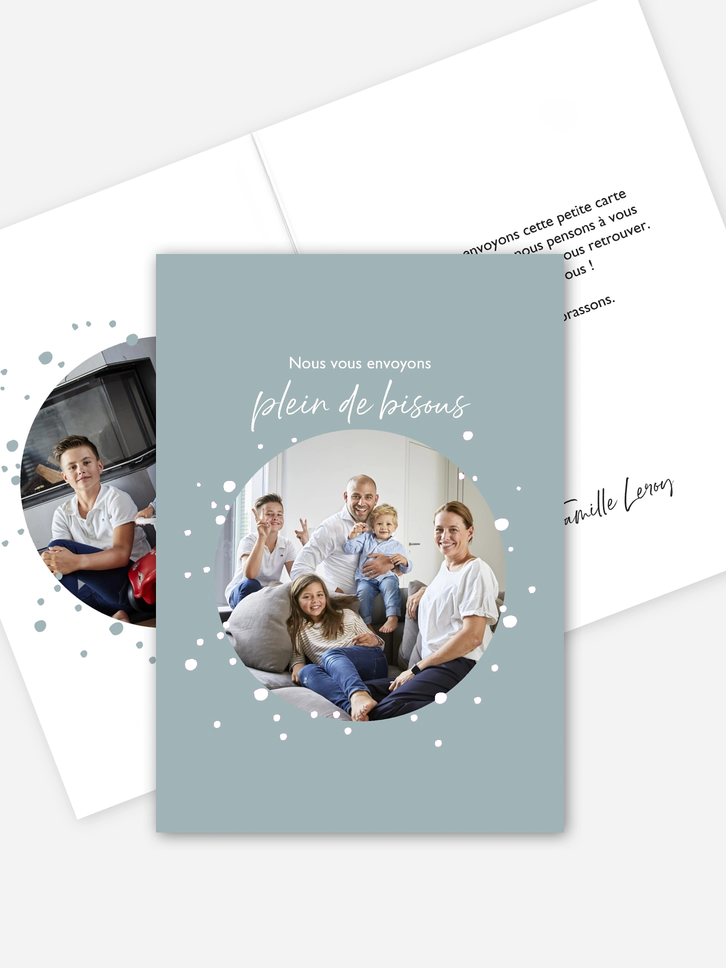 Carte de correspondance La famille