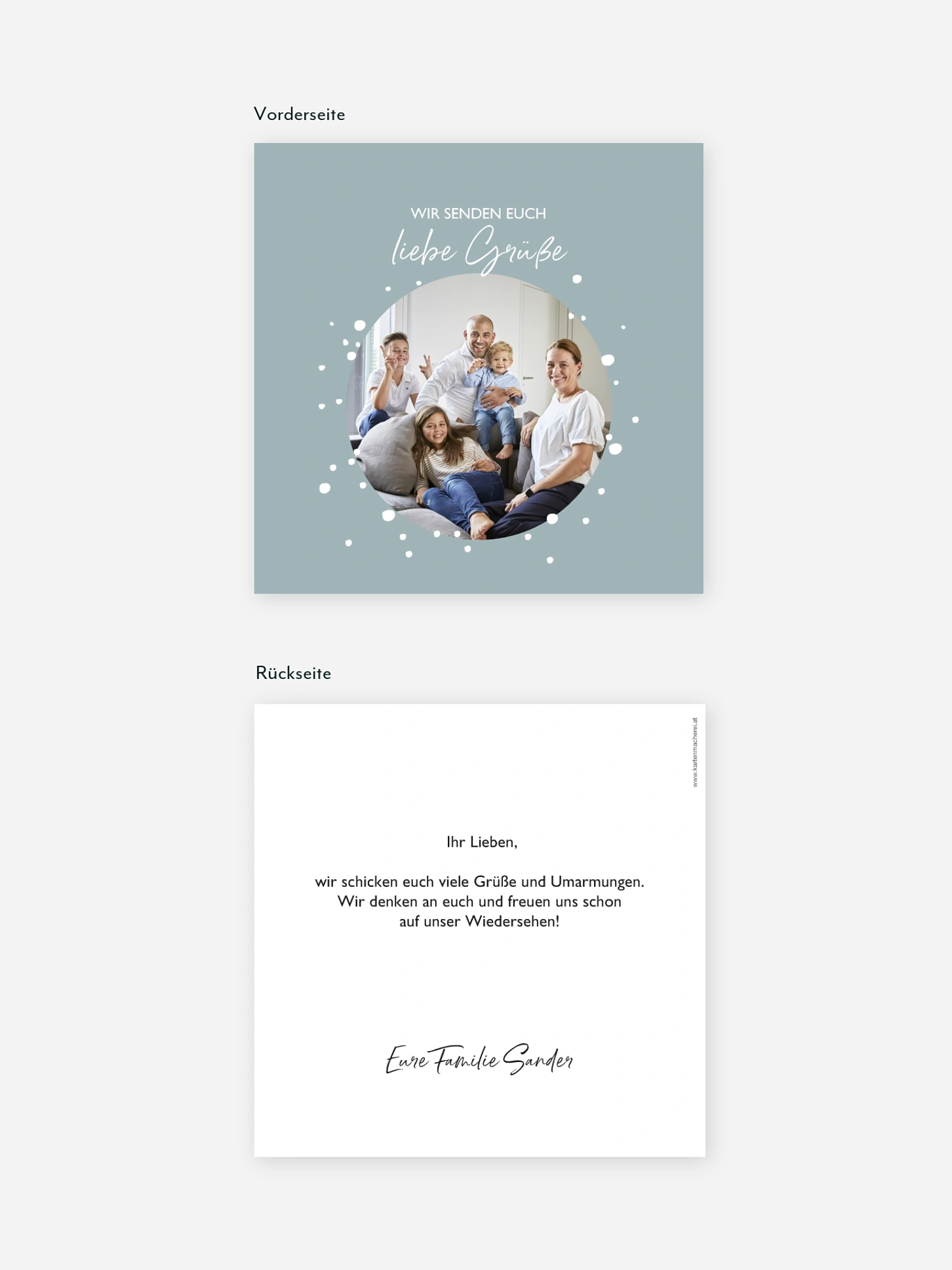 Grußkarte Familienkreis