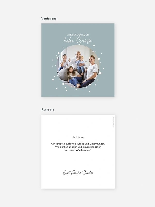 Grußkarte Familienkreis