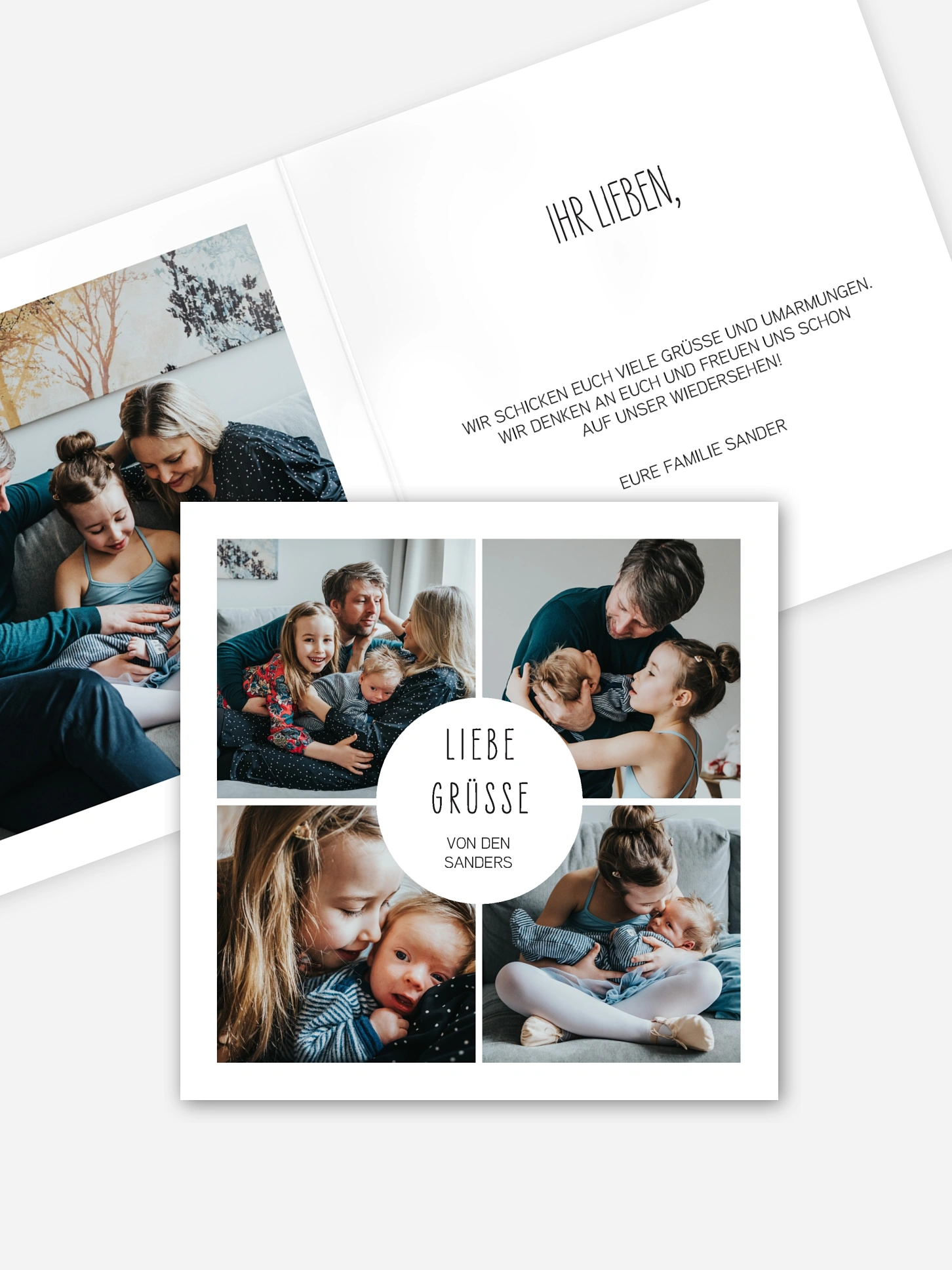 Grußkarte Familien Collage