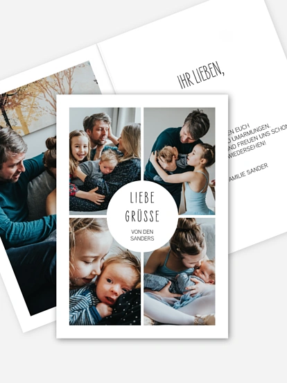 Grußkarte Familien Collage