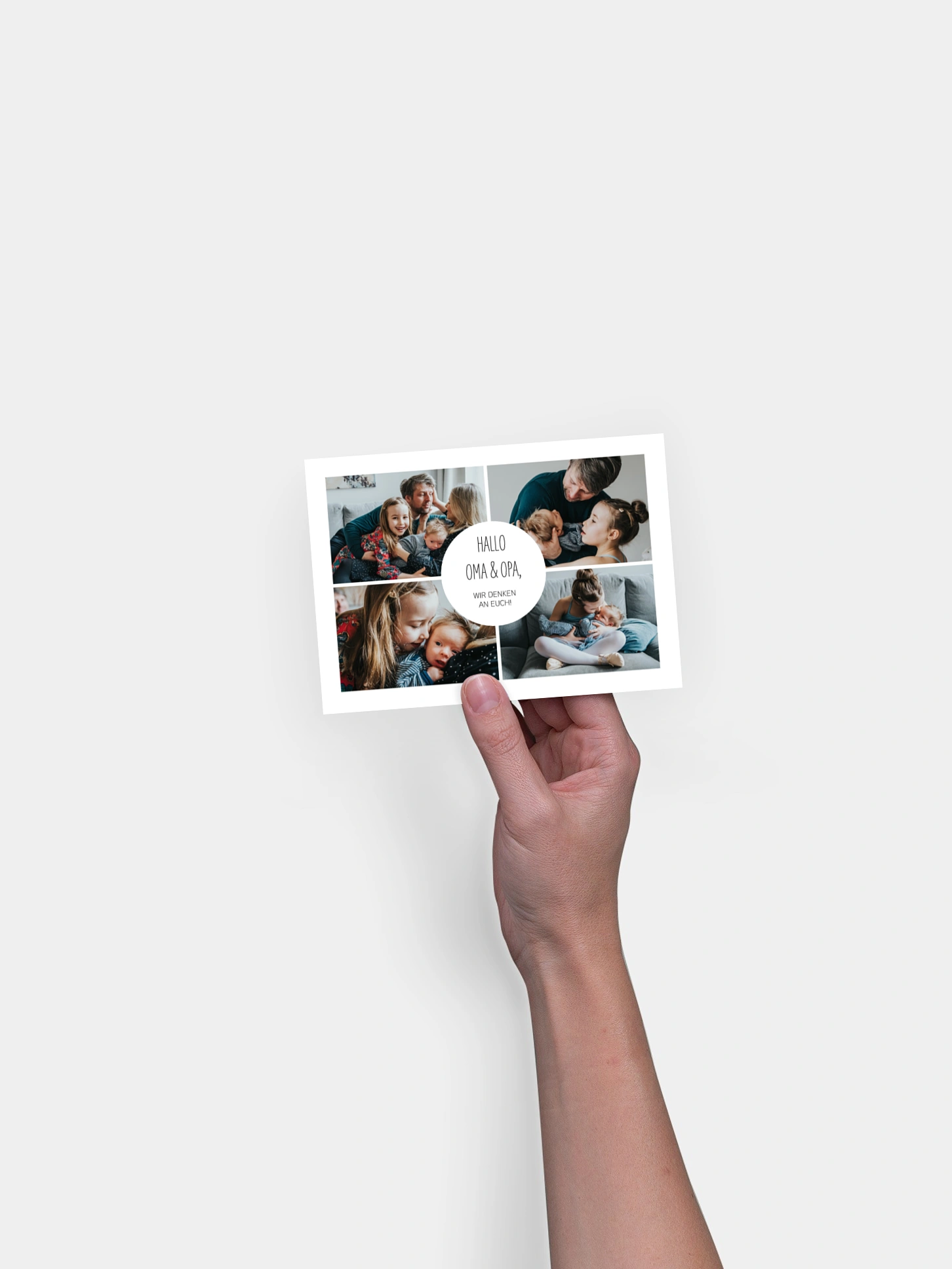 Postkarte Direktversand Familien Collage
