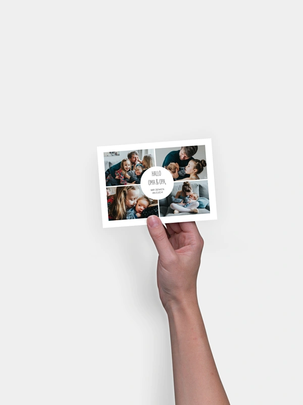 Postkarte Direktversand Familien Collage