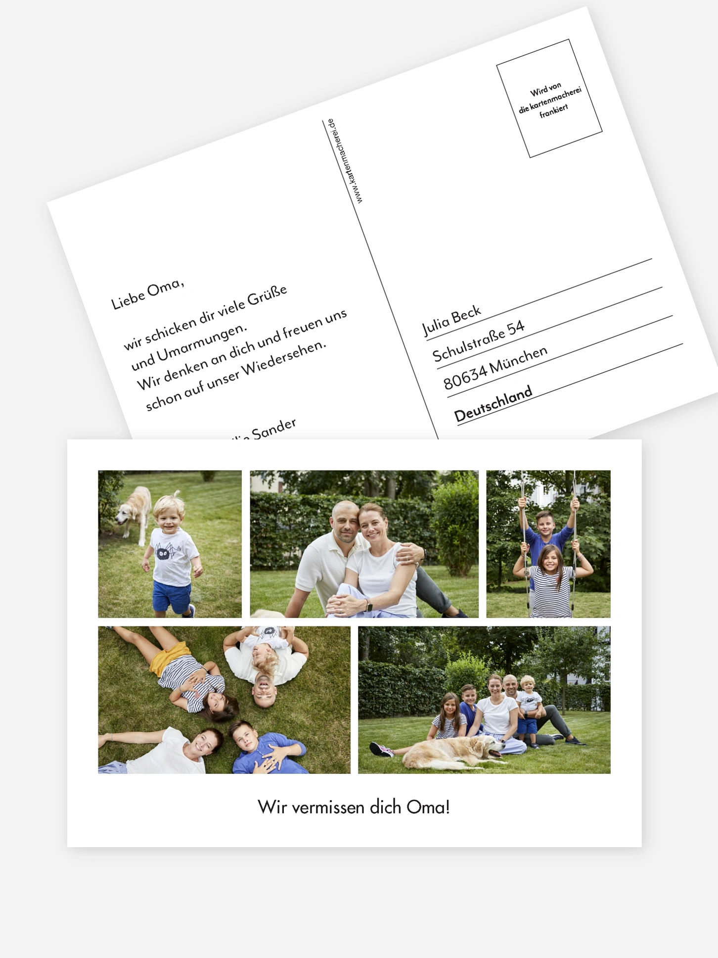 Postkarte Direktversand Bilder Mosaik