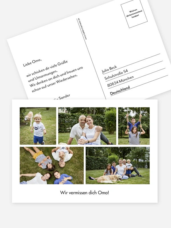 Postkarte Direktversand Bilder Mosaik