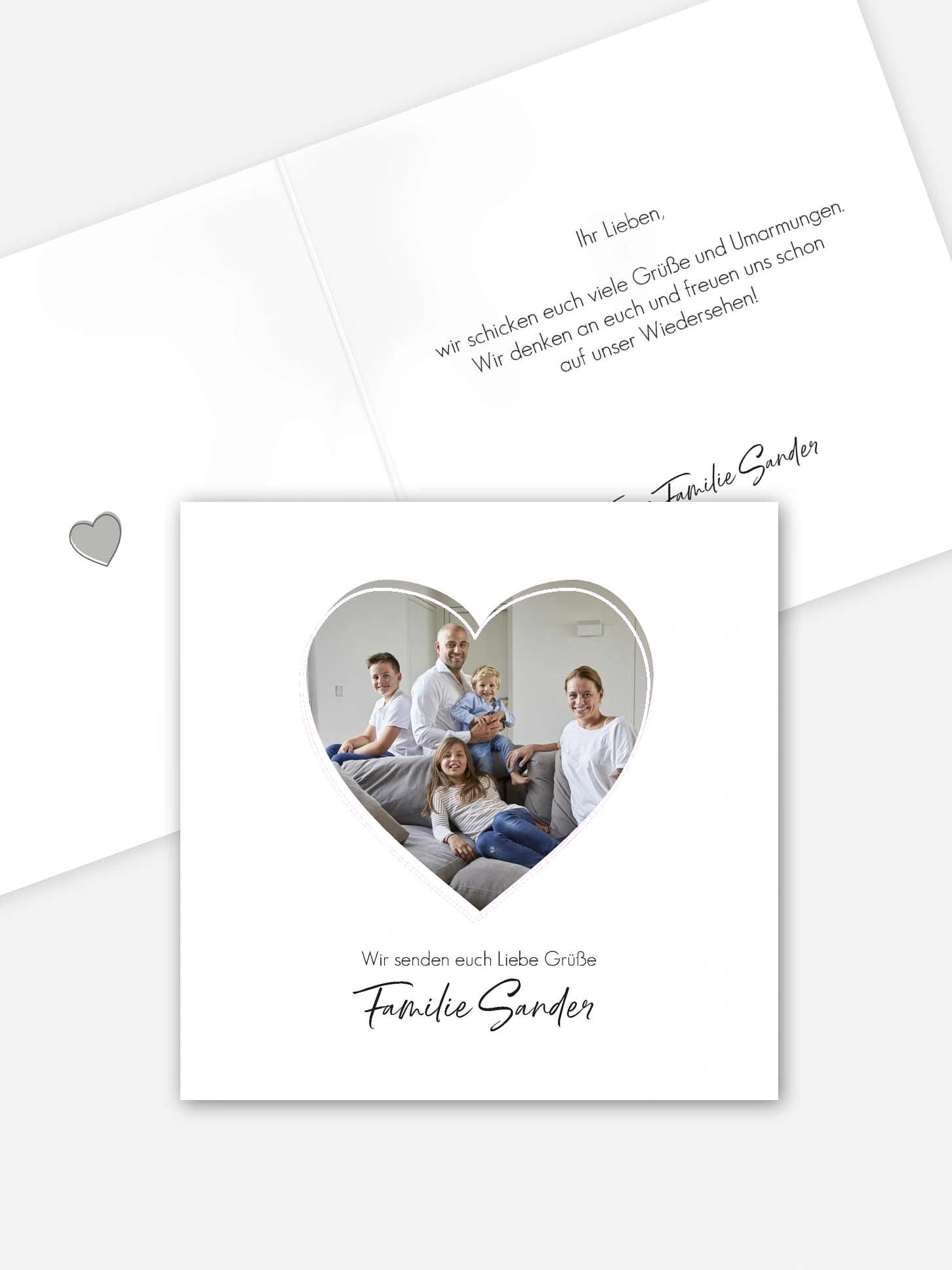 Grußkarte Familienherz