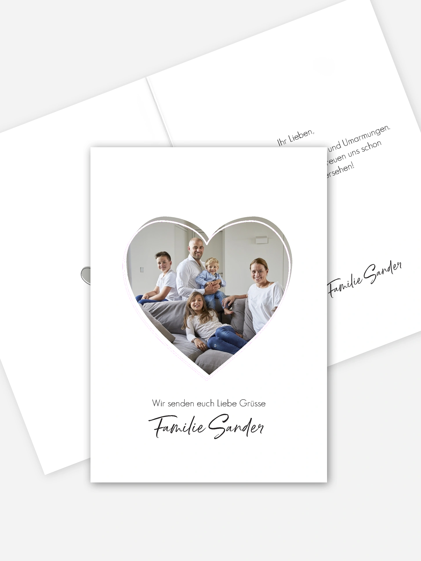 Grußkarte Familienherz