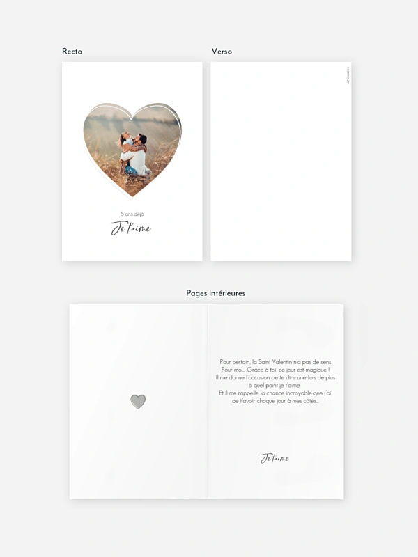 Carte de correspondance Coeur de famille