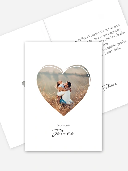 Carte de correspondance Coeur de famille