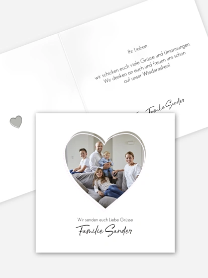 Grußkarte Familienherz