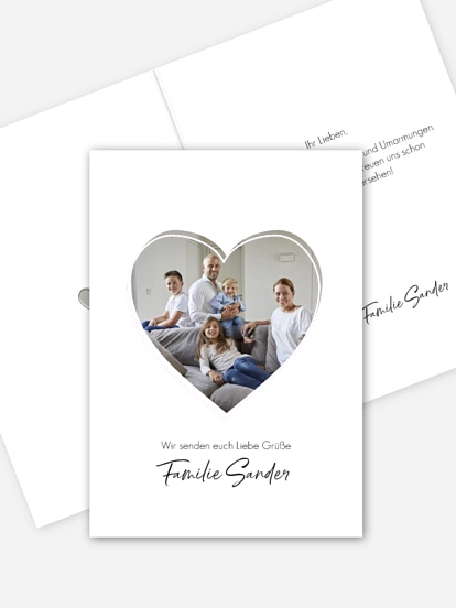 Grußkarte Familienherz
