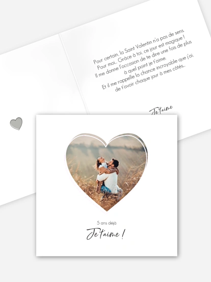 Carte de correspondance Coeur de famille