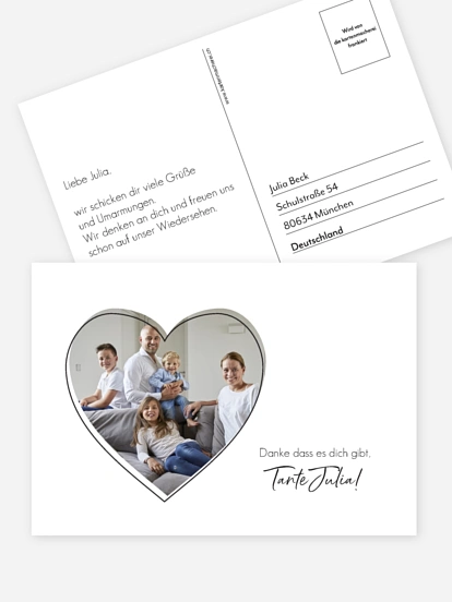 Postkarte Direktversand Familienherz