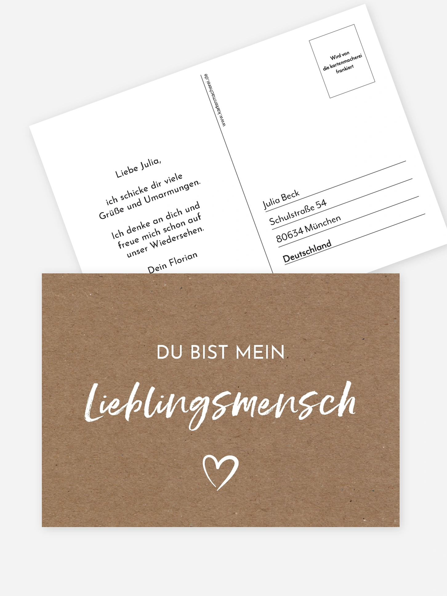 Postkarte Direktversand Mein Lieblingsmensch