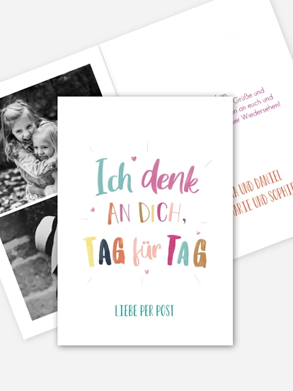 Grußkarte Tag für Tag