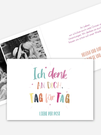 Grußkarte Tag für Tag