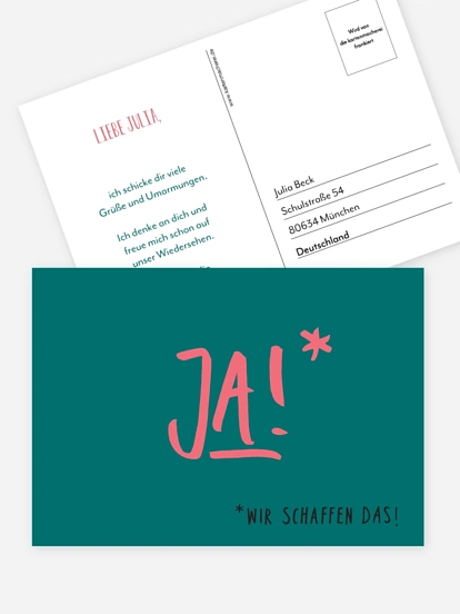 Postkarte Direktversand Ja!
