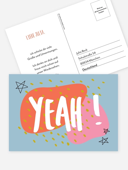 Postkarte Direktversand Yeah!