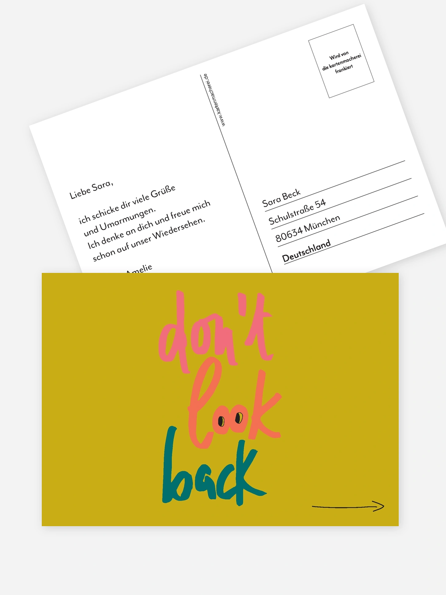 Postkarte Direktversand Don't Look Back