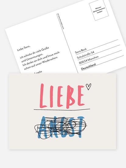 Postkarte Direktversand Liebespost