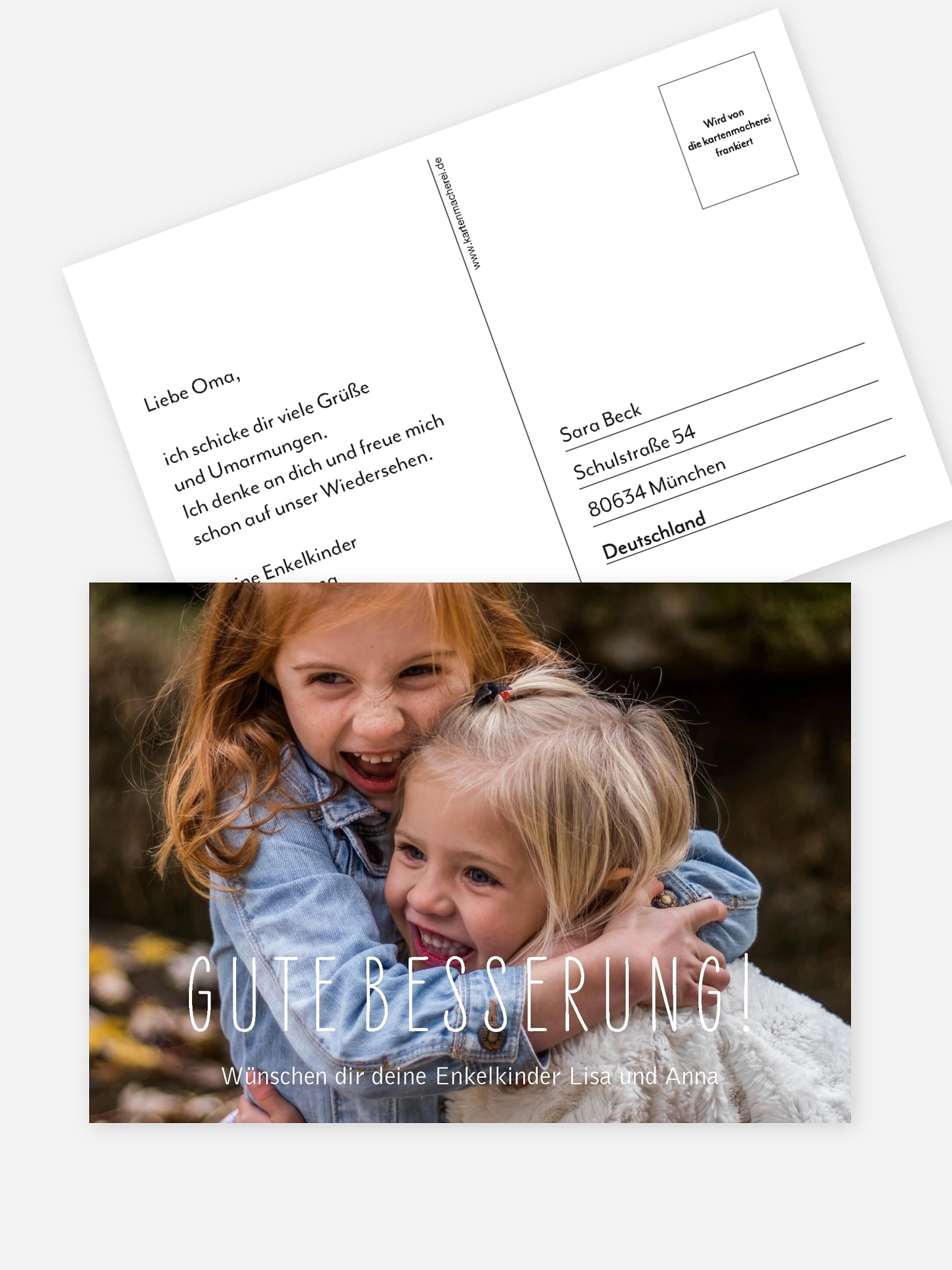 Postkarte Direktversand Pass auf dich auf