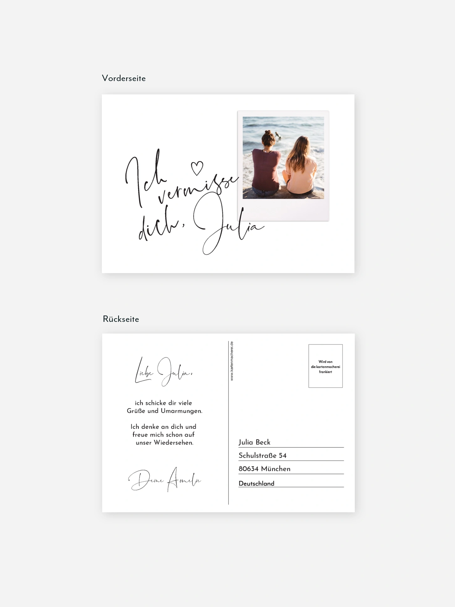Postkarte Direktversand Sehnsucht