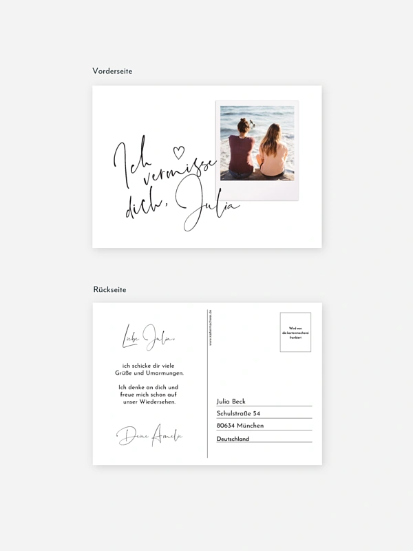 Postkarte Direktversand Sehnsucht