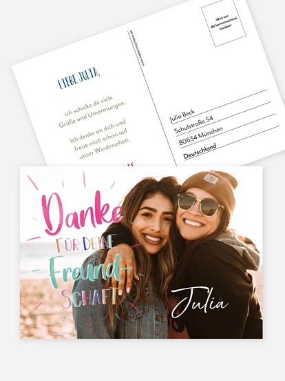 Postkarte Direktversand Friendship