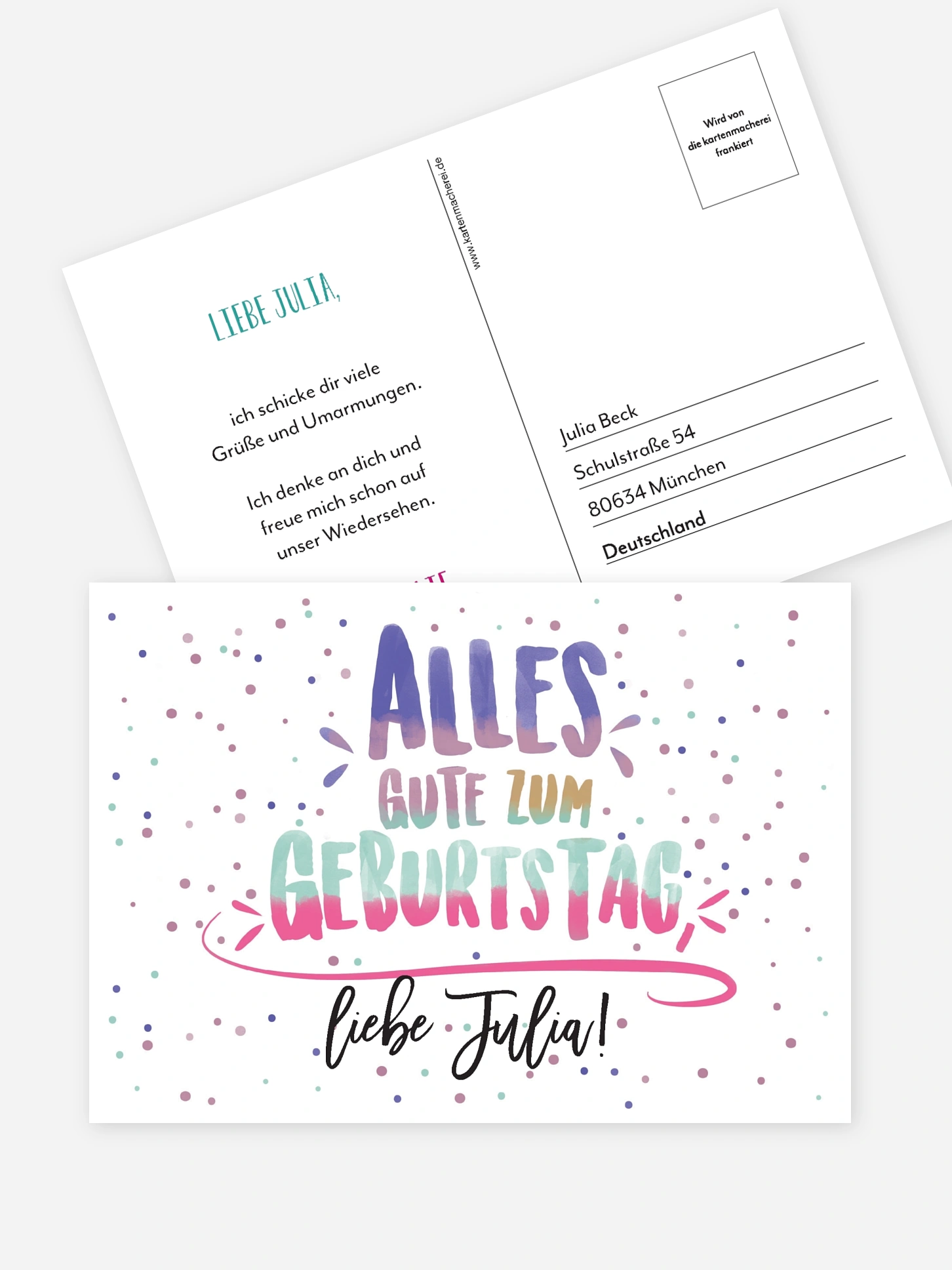 Postkarte Direktversand Geburtstagswünsche