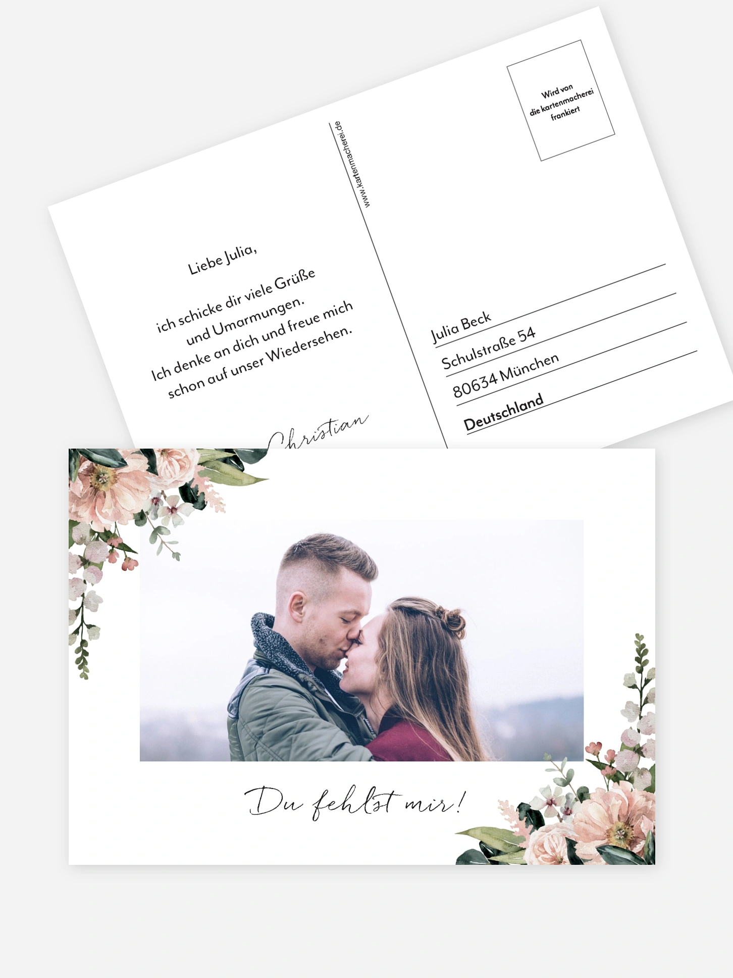 Postkarte Direktversand Secret Flower