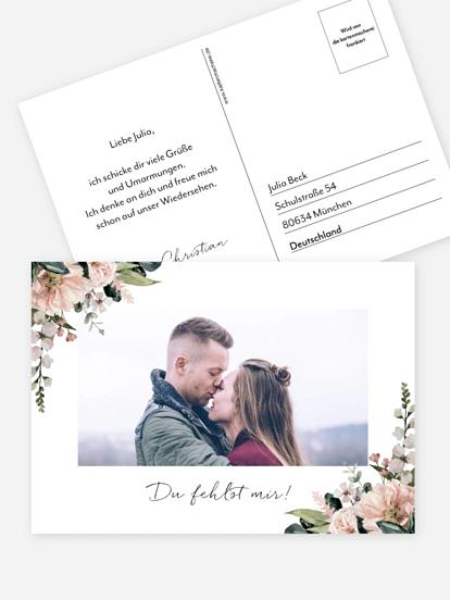 Postkarte Direktversand Secret Flower
