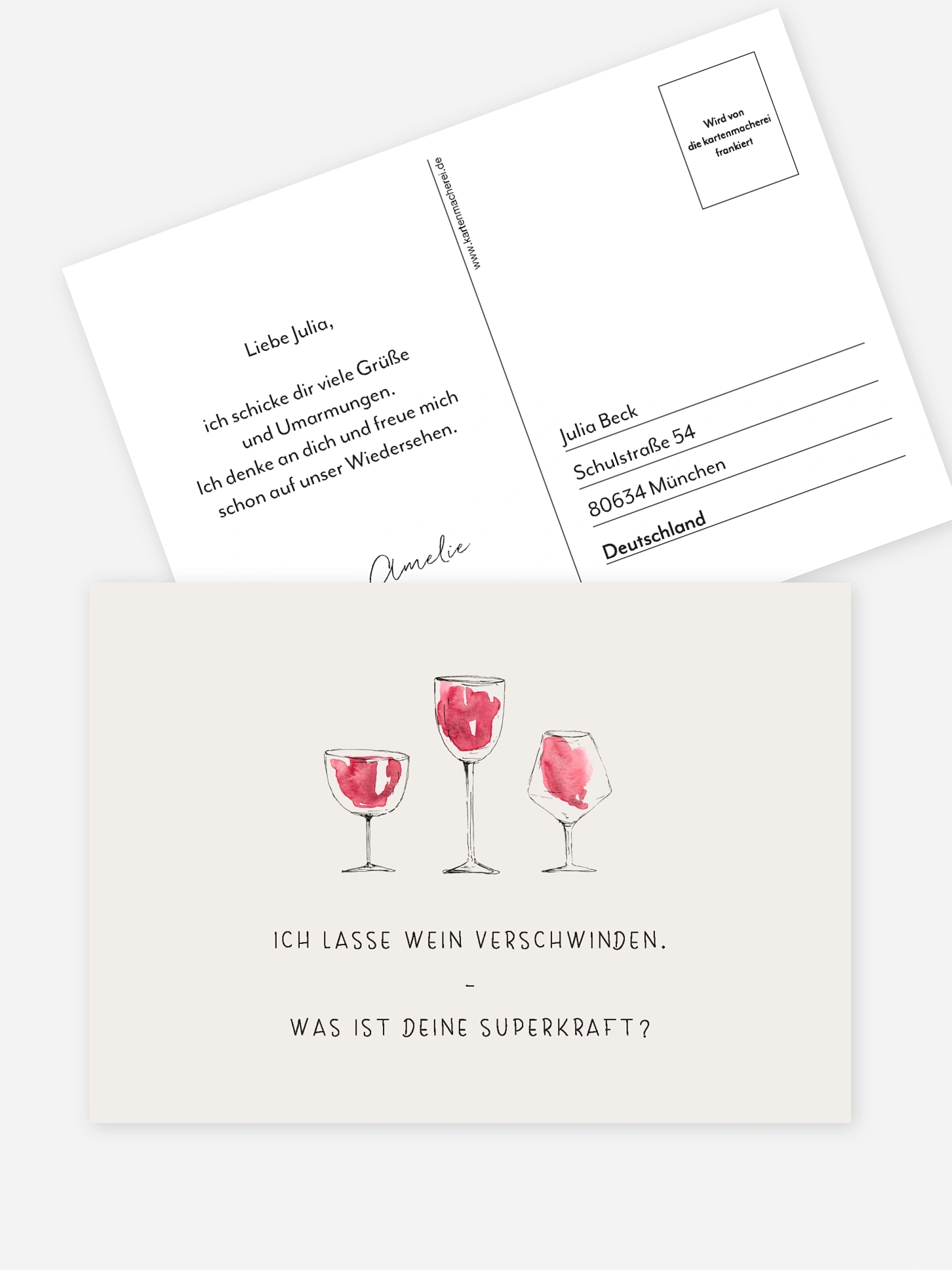 Postkarte Direktversand Superkraft