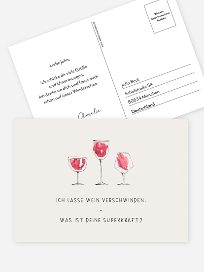 Postkarte Direktversand Superkraft