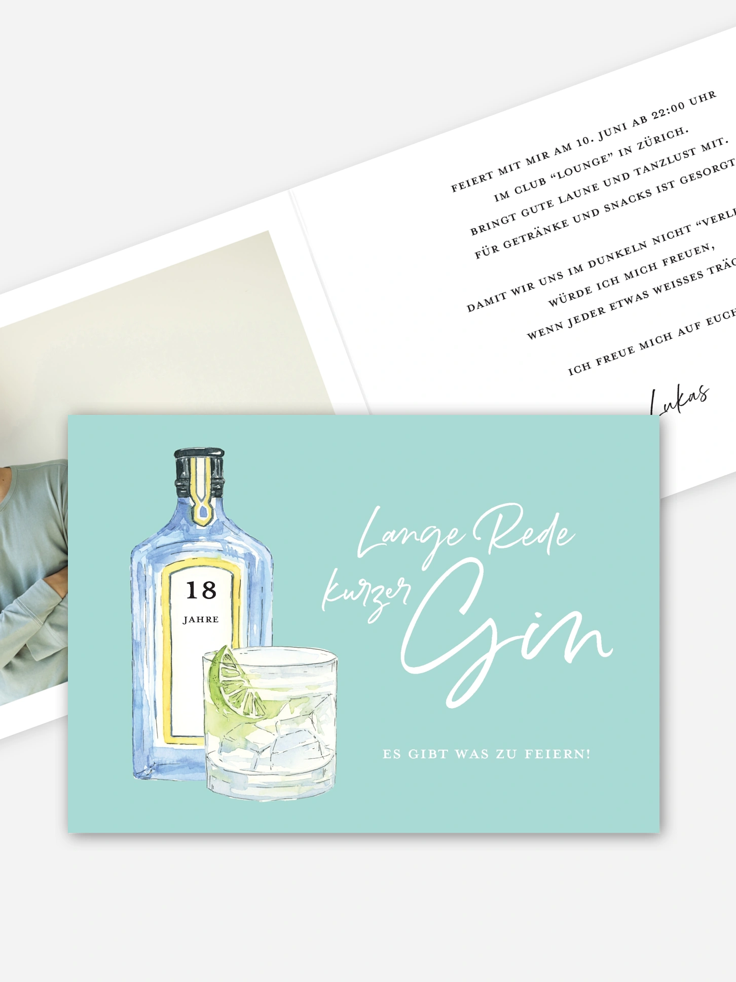 Einladung 18. Geburtstag Gin Time