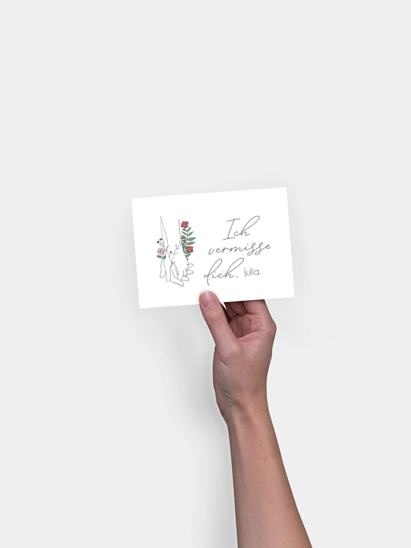 Postkarte Direktversand Ich vermisse Dich