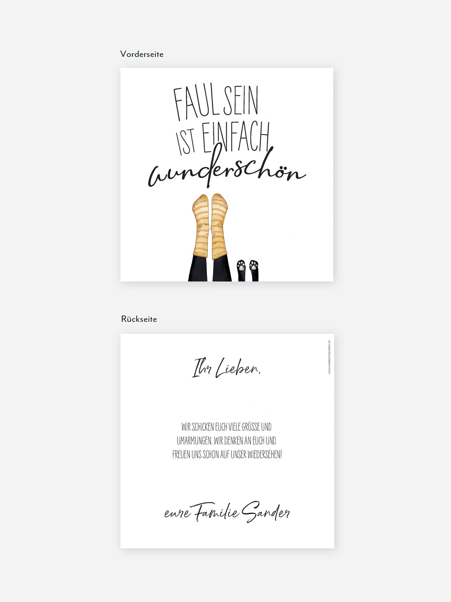 Grußkarte Entspannung