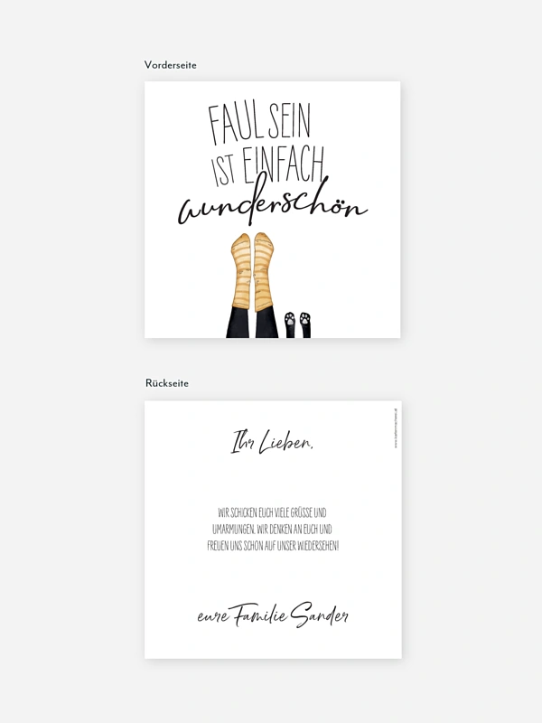 Grußkarte Entspannung
