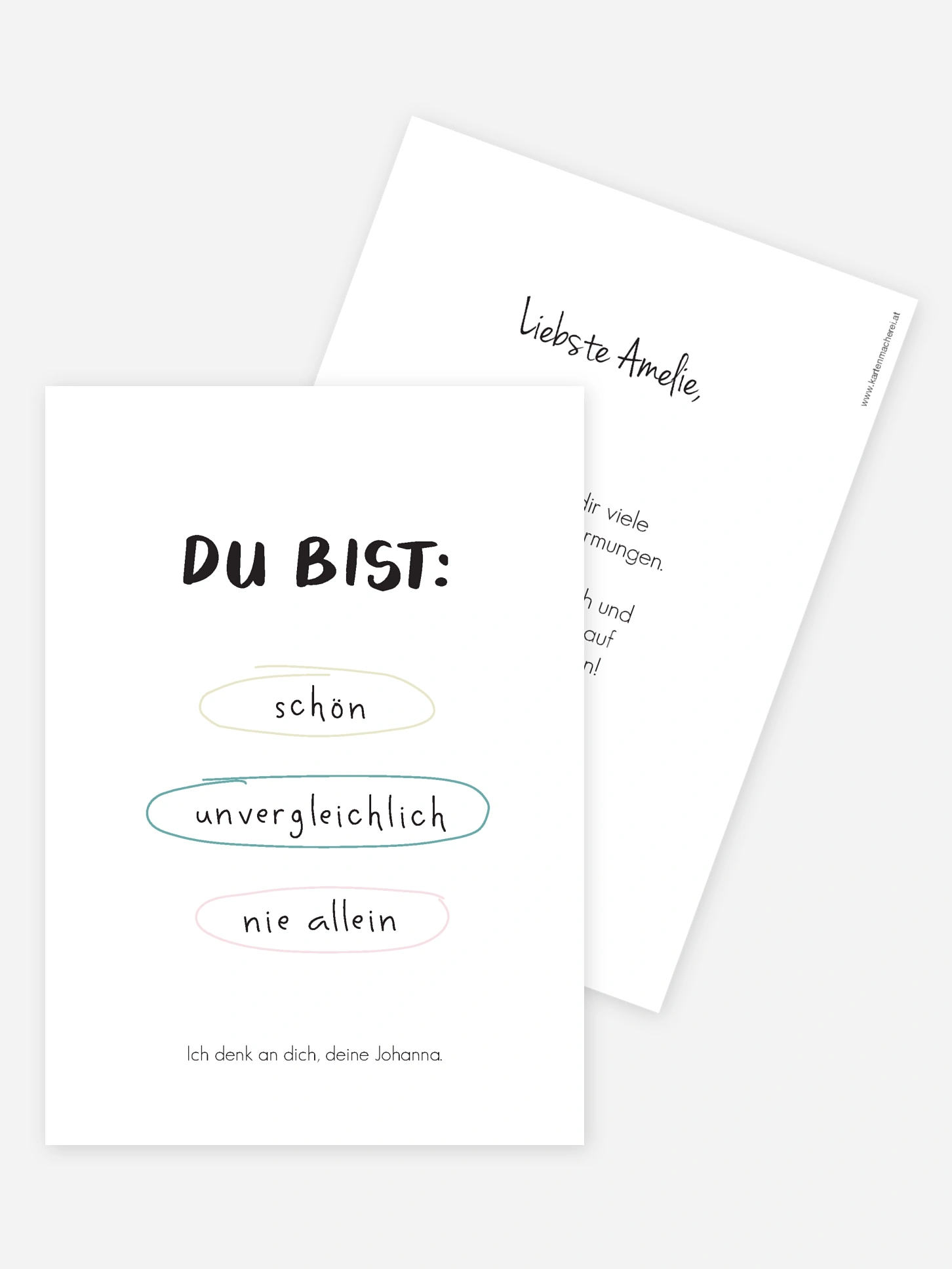 Grußkarte Du bist