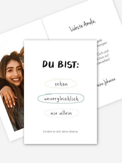 Grußkarte Du bist