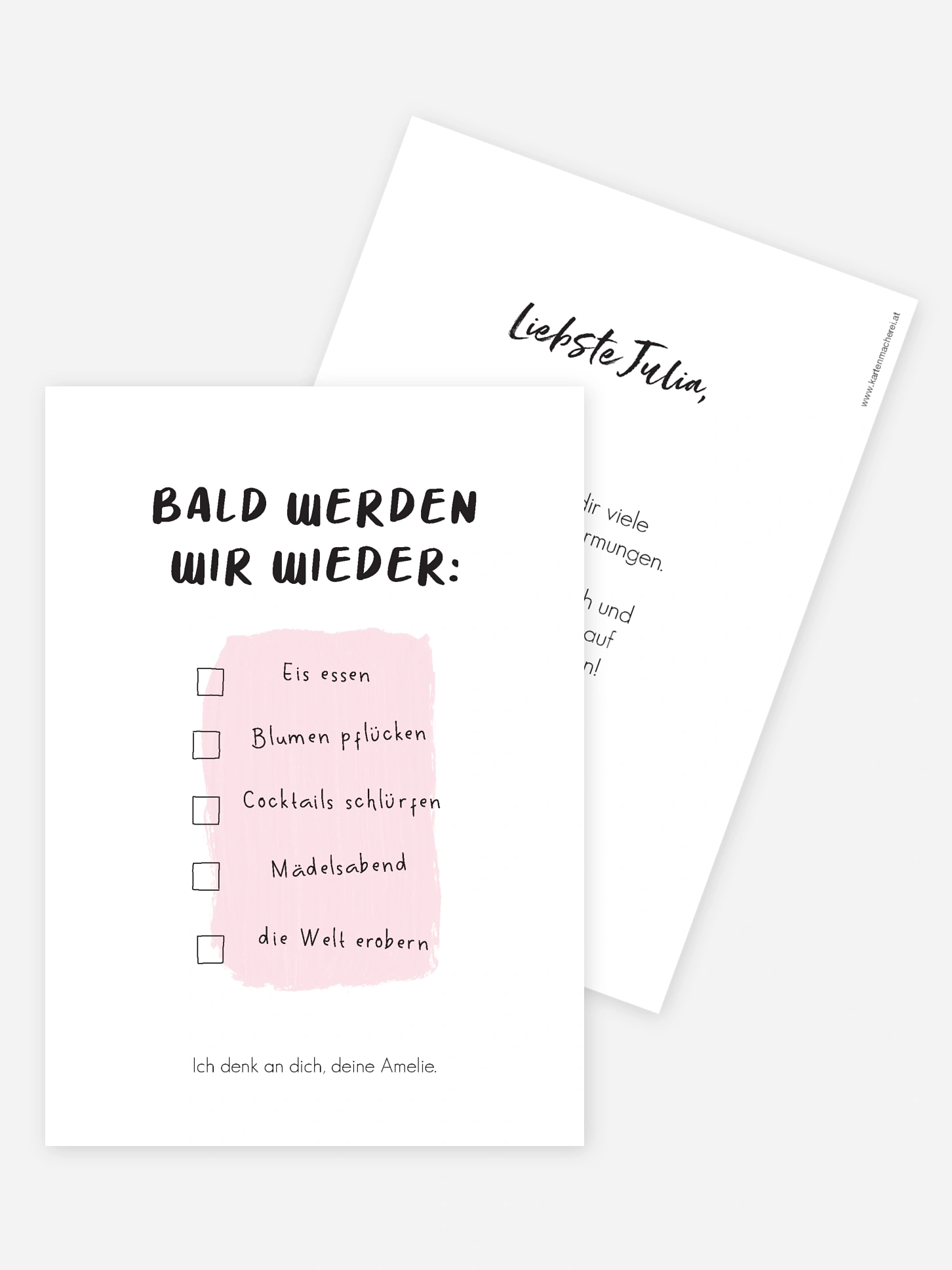 Grußkarte Bald wieder