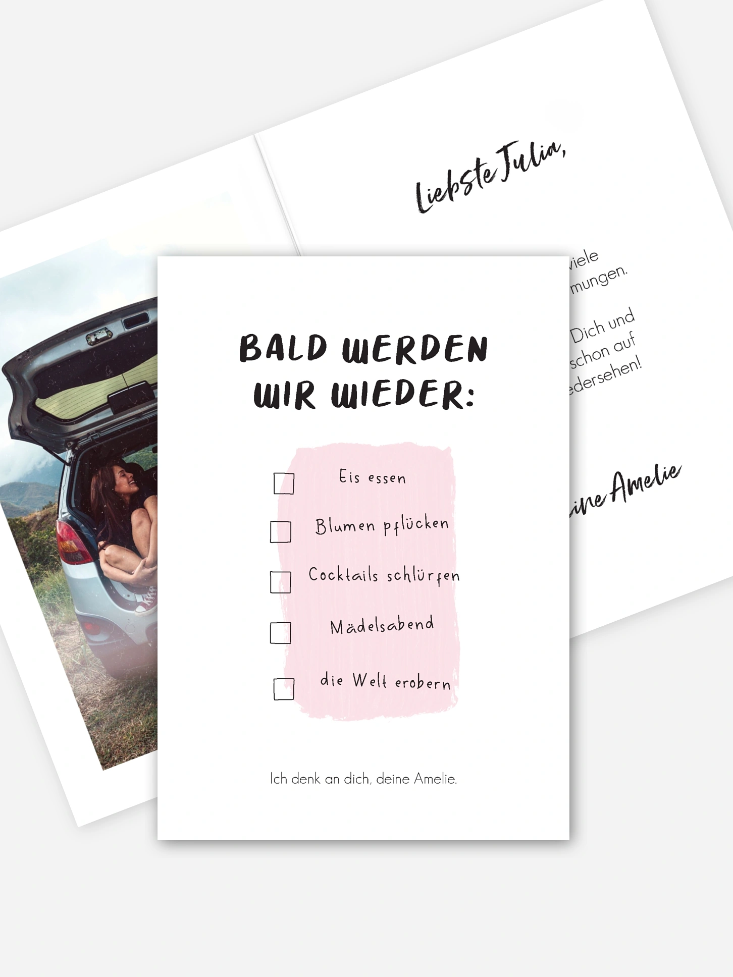 Grußkarte Bald wieder